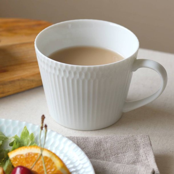 乾杯 Oda Pottery: Sazanami Design Porcelain Mug Cup (White) 小田陶器