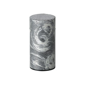 Okumura Seikan: Tea Can, Washi Paper - Nankyo Black Silver 南郷 黒銀 - Yunomi.life