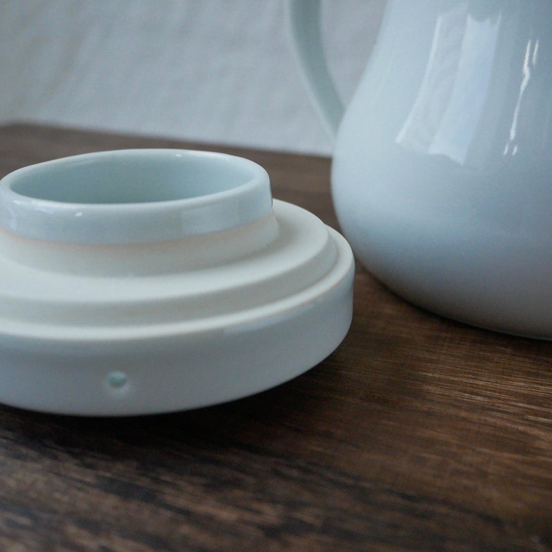 Saikai Ceramics: Essence - Torso Tea Pot (White, Porcelain) - Yunomi.life