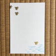 Silkscreen Postcard - Golden Birds Over the Waves - Yunomi.life