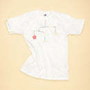 TOHOKU: Hand stitched by Tsunami Survivors Sashiko T-shirts White & Black - Yunomi.life