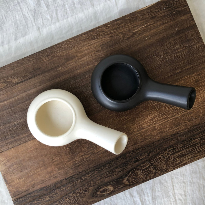 Yamaki Ikai: Mini Ceramic Tea Roaster (Houroku), Black - Yunomi.life
