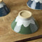Yamani - Teshigoto Series: Mt Fuji Rice Bowl, 13 cm, Green - Yunomi.life