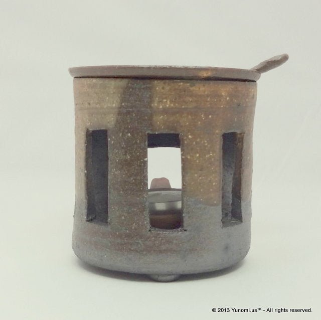 Yamatane sa3903: Tokoname Tea Incense Burner (Chakouro), Stripe - Yunomi.life