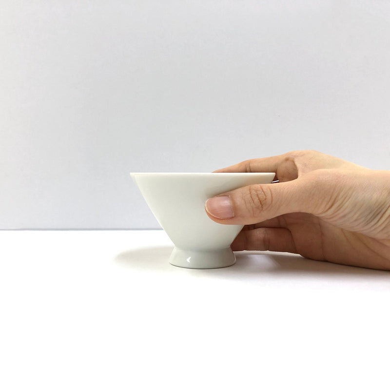 Yamatane: Tea Professional's White Porcelain Tea Cup - Asagao - Yunomi.life