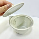 Yamatane: White Porcelain Hohin Tea Pot (Ceramic Mesh) + Two Asagao Tea Cups Set - Yunomi.life