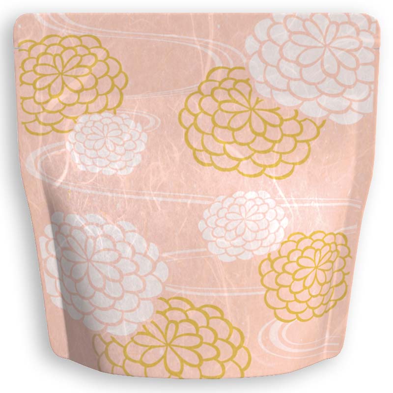 Yoshimura Pack 1397 Resealable Washi Paper Bag Temari Chrysanthemum 手鞠菊 - Yunomi.life